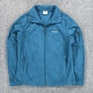 Columbia Benton Springs Fleece Jacket Women’s Large Teal Blue Full Zip